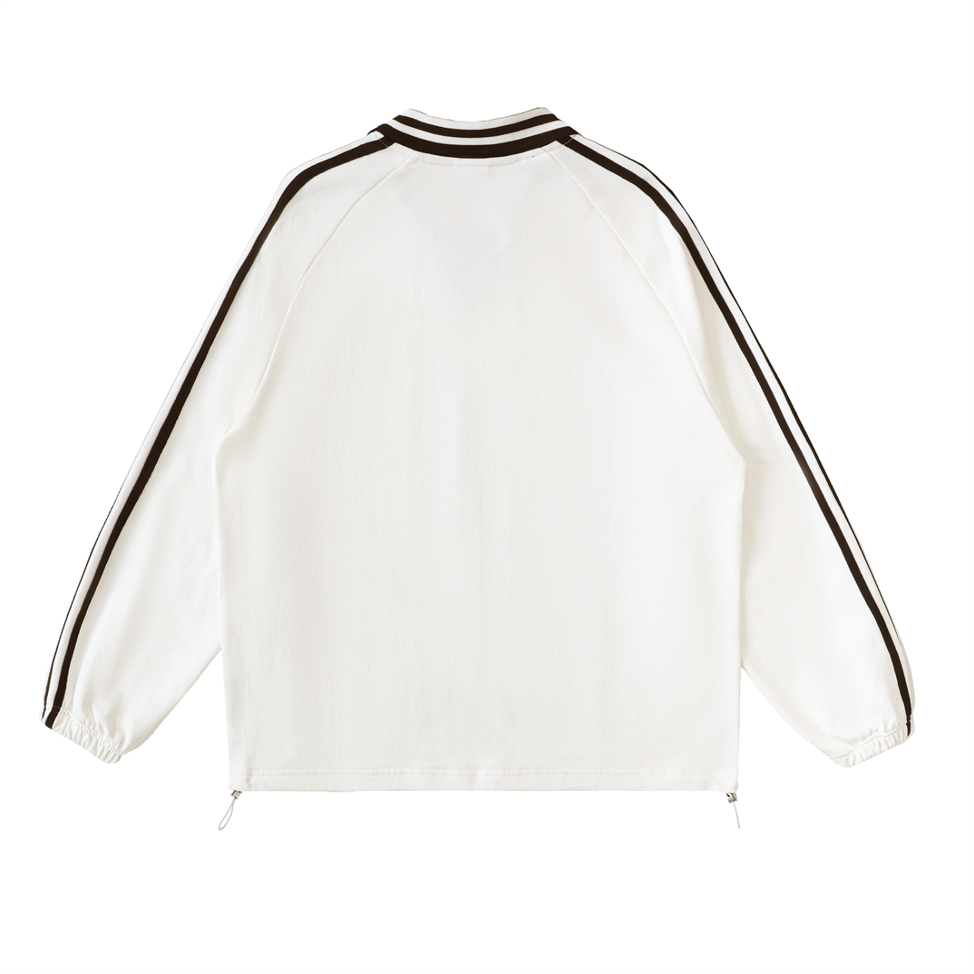 Contrast Striped Lapel Collar g Long Sleeve Tee