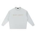 Knitted Round Neck Oversize Sweatshirt (LIGHT GRAY)