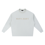 Knitted Round Neck Oversize Sweatshirt (LIGHT GRAY)