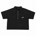 USA Short Sleeve Denim Zip Up
