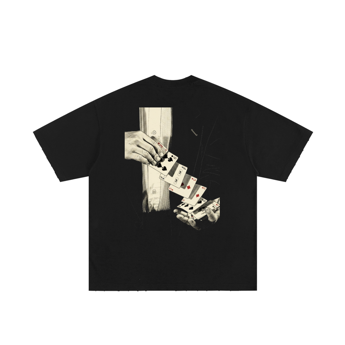 Risk it - Heavyweight Hand-frayed T-Shirt