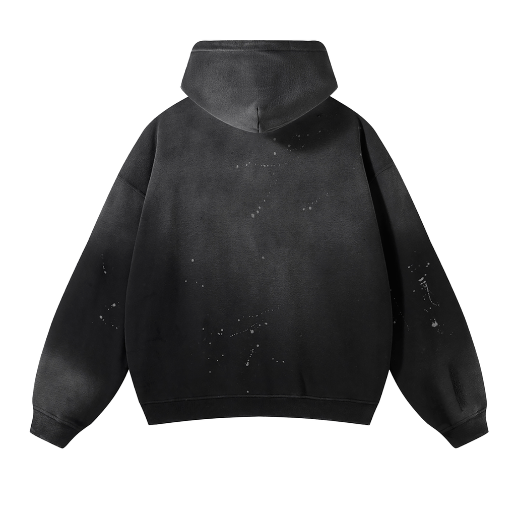 SPLATTERED CURSIVE HOODIE