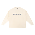 Knitted Round Neck Oversize Sweatshirt (CREAM)