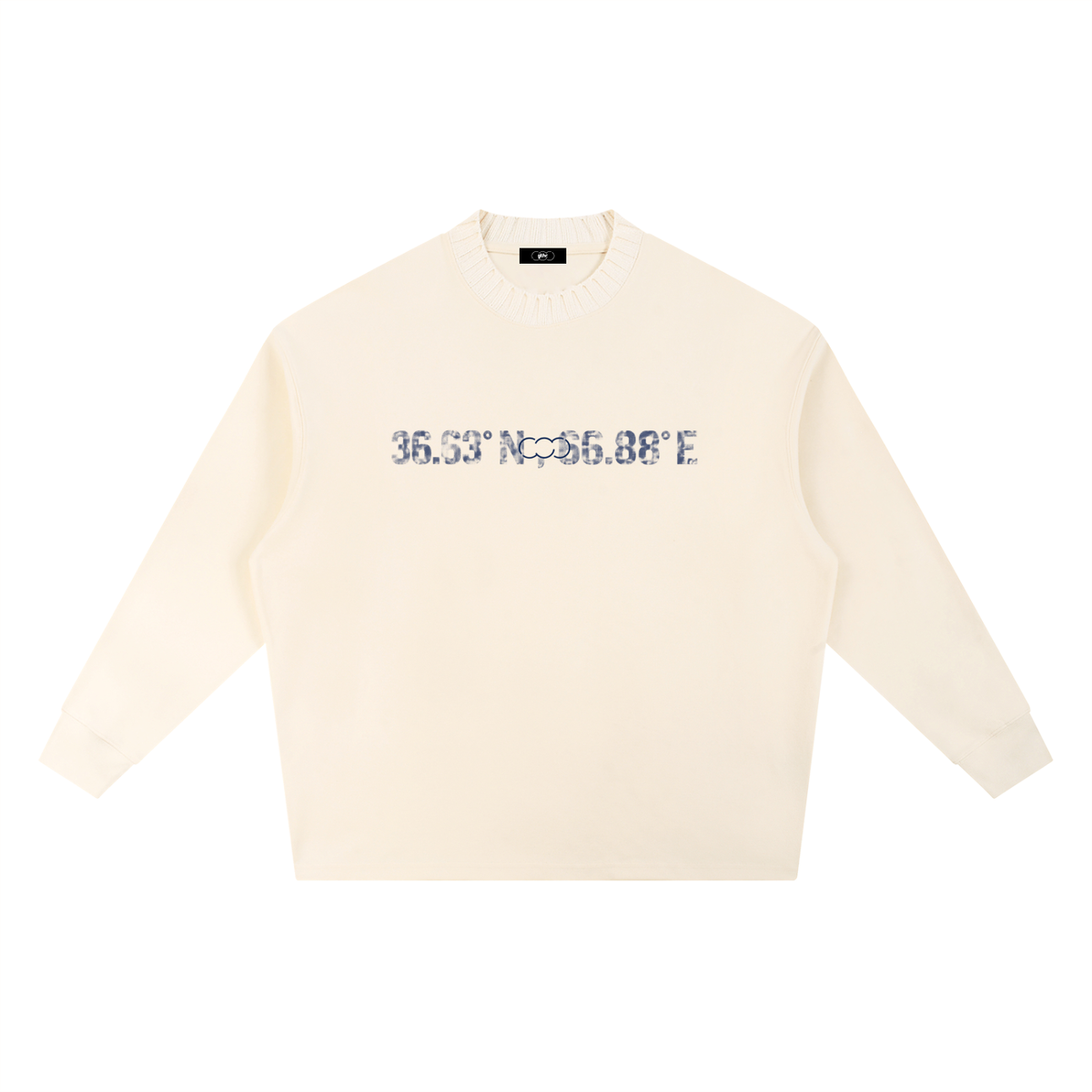 Knitted Round Neck Oversize Sweatshirt (CREAM)