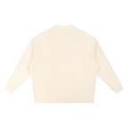 Knitted Round Neck Oversize Sweatshirt (CREAM)