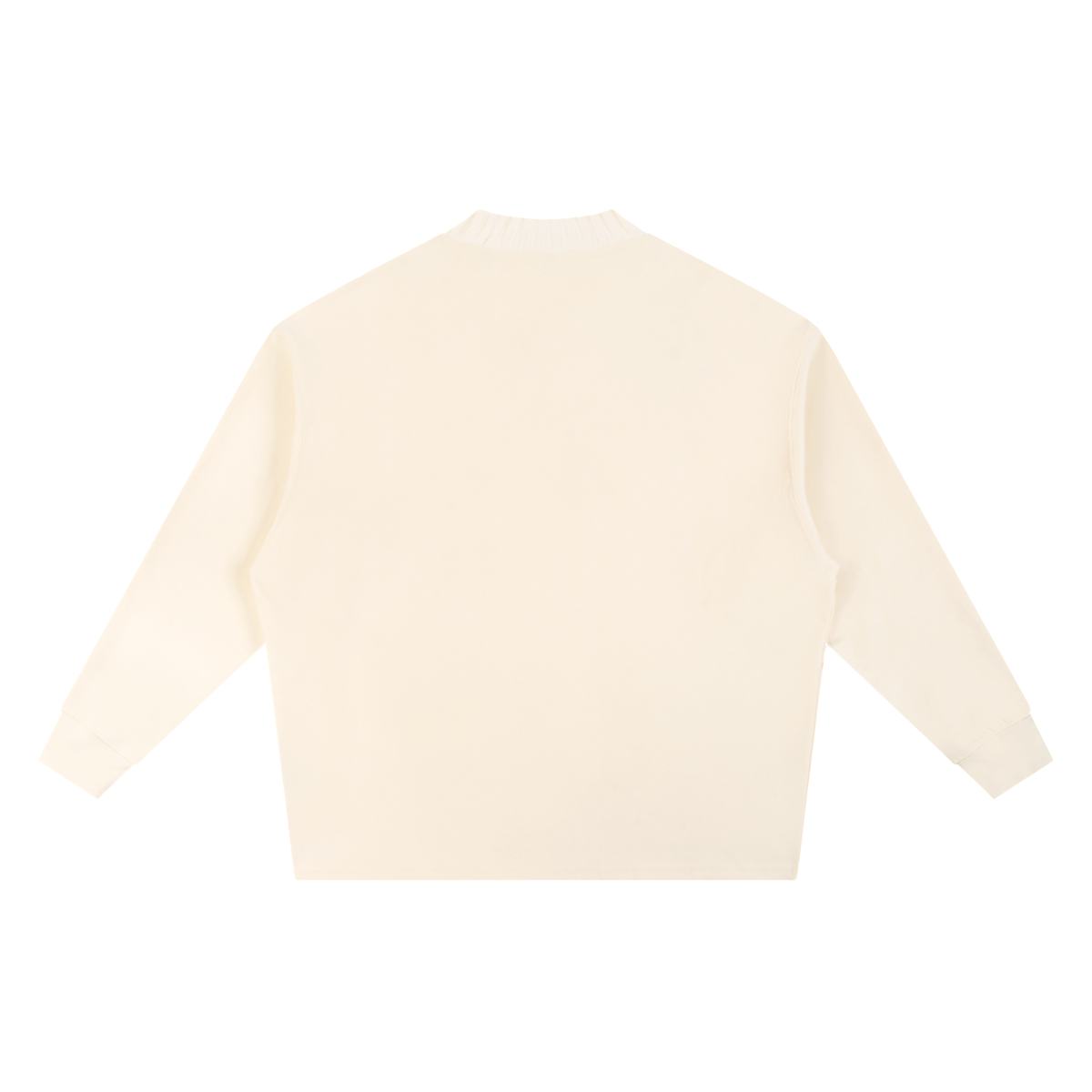 Knitted Round Neck Oversize Sweatshirt (CREAM)