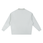 Knitted Round Neck Oversize Sweatshirt (LIGHT GRAY)