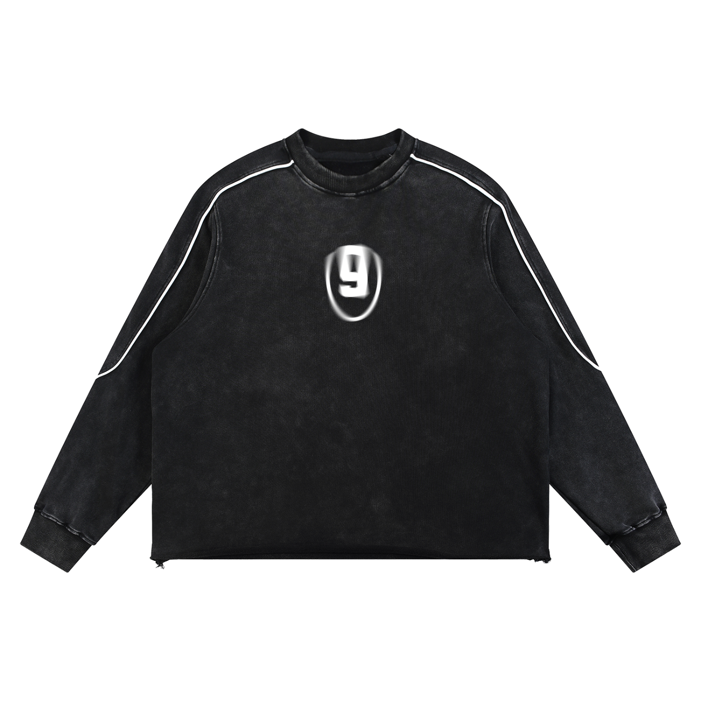 Mineral Wash Piping Raw Hem g long sleeve tee