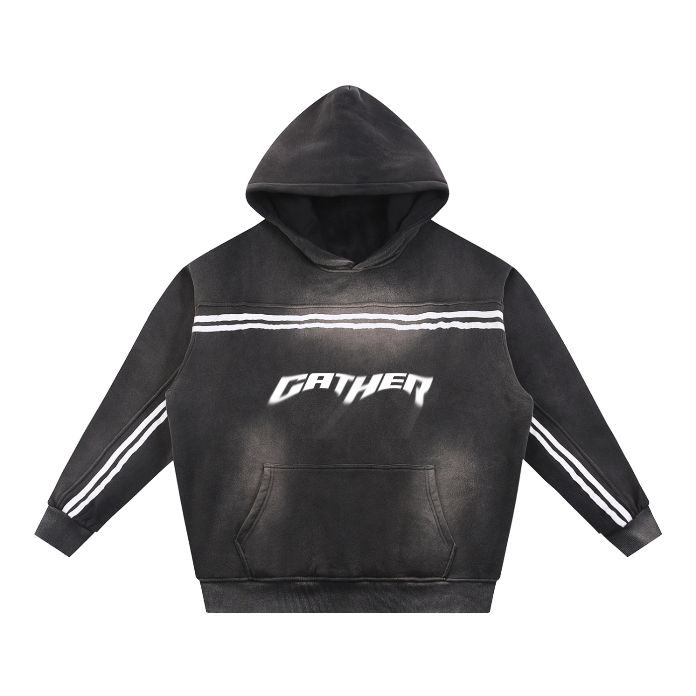 Sun Fade Contrast Tape Fleece Hoodie